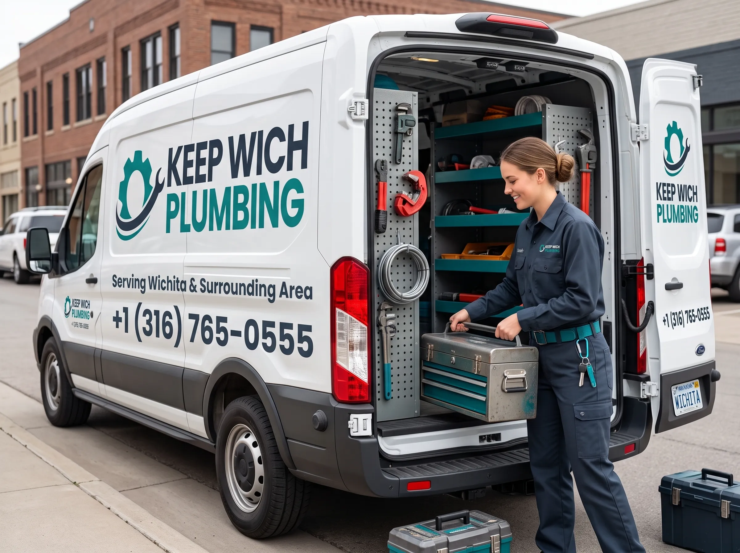 Fully Equipped Mobile Plumbing Service Van in Wichita — Keep Wich Plumbing